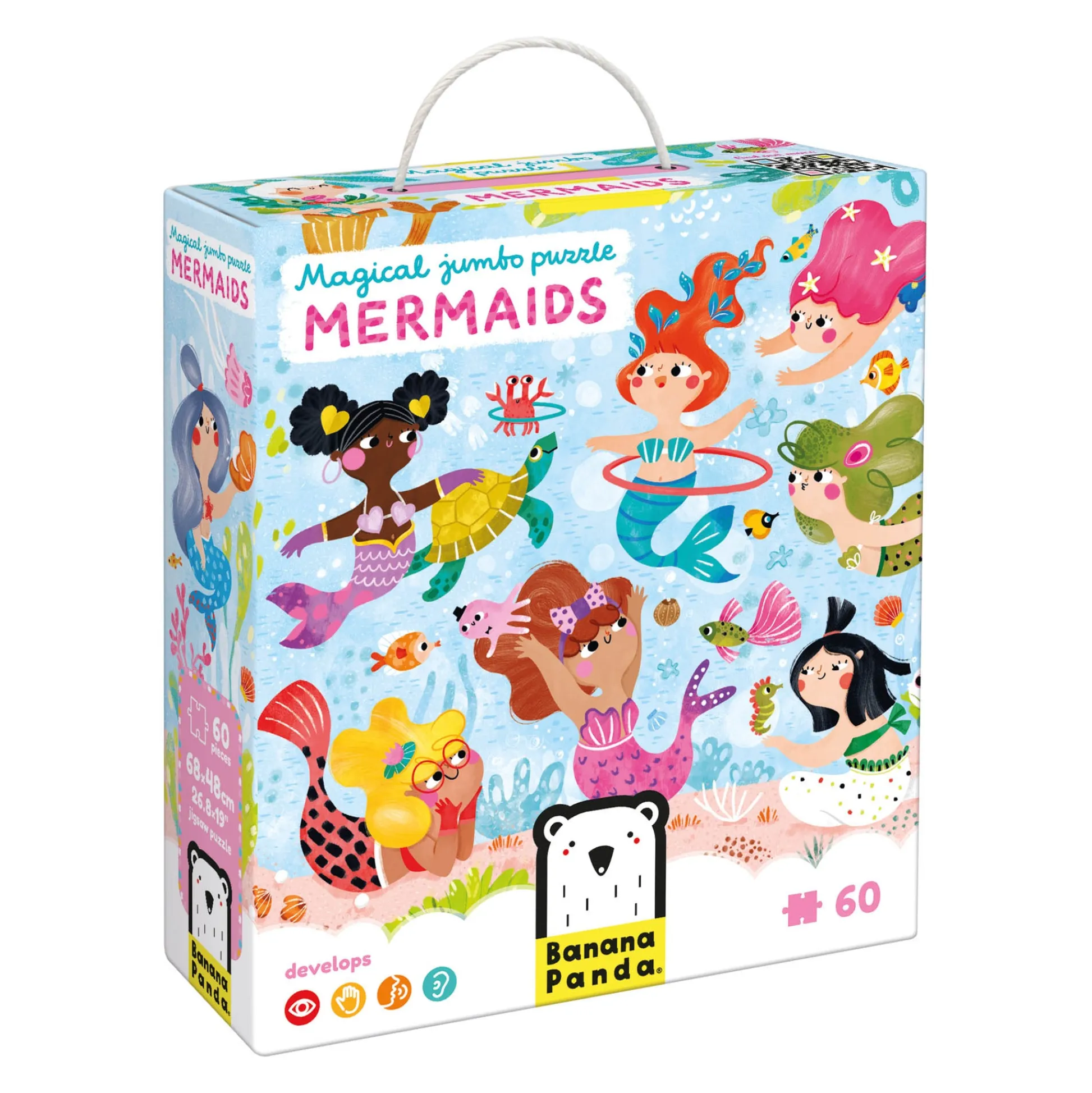 Educators Resource Banana Panda Magical Jumbo Puzzle Mermaids - 60 pc* Puzzles