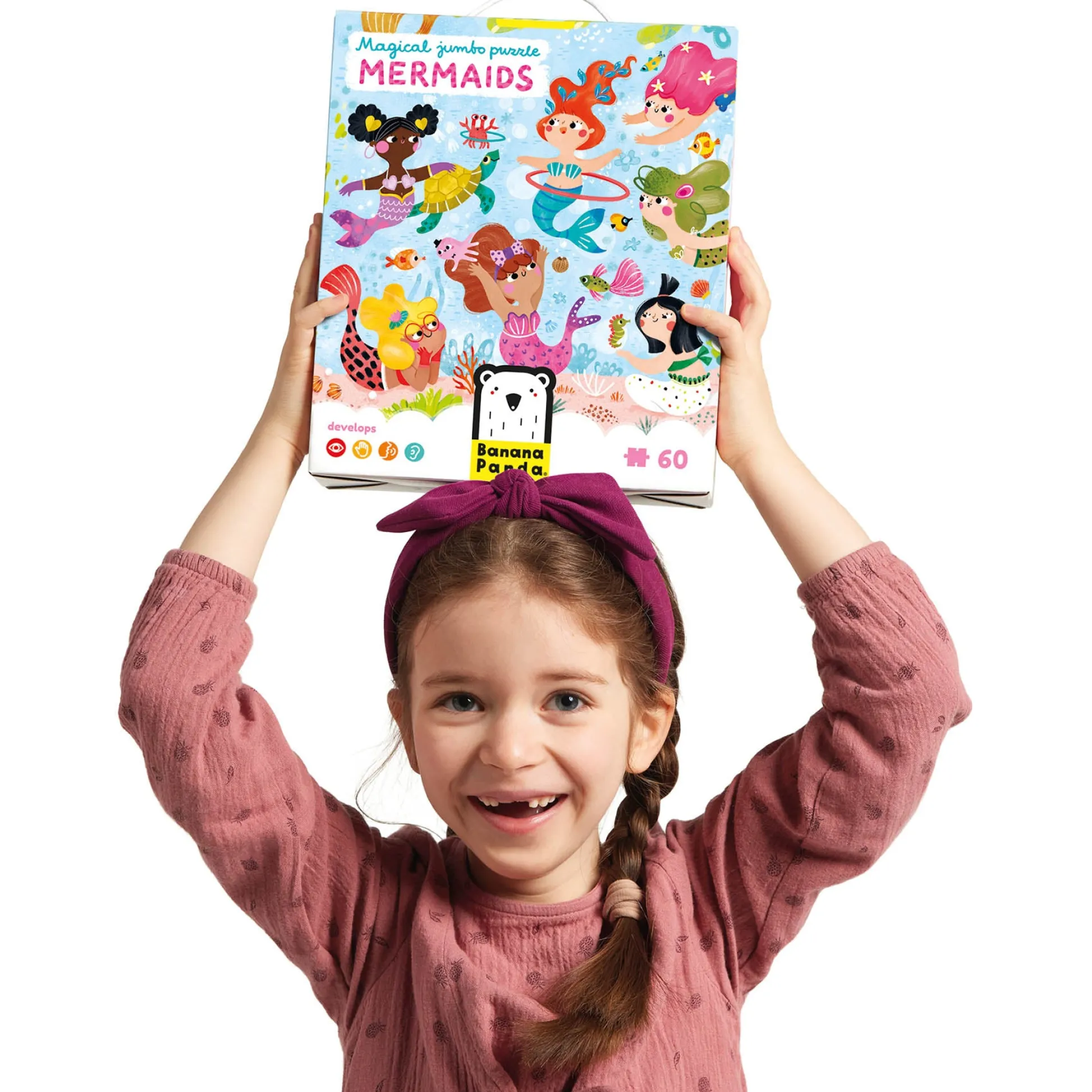 Educators Resource Banana Panda Magical Jumbo Puzzle Mermaids - 60 pc* Puzzles