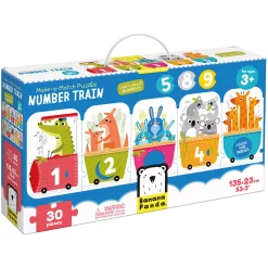 Educators Resource Banana Panda Number Train Make-a-Match Puzzle - 30 pc* Puzzles