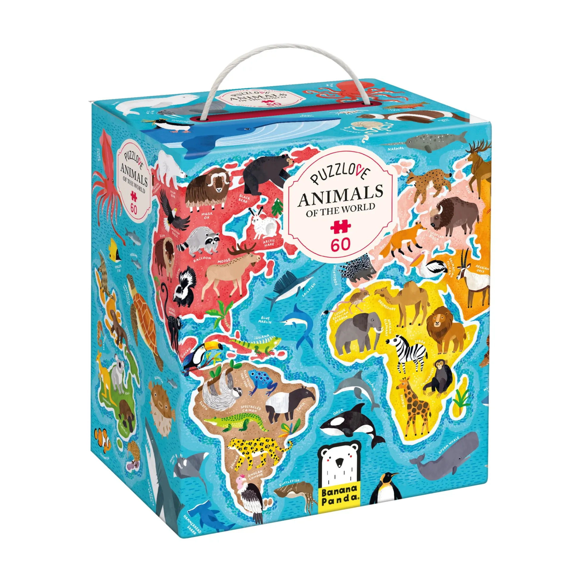 Educators Resource Banana Panda Puzzlove Animals Around the World Floor Puzzle - 60 pc* Puzzles