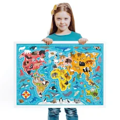 Educators Resource Banana Panda Puzzlove Animals Around the World Floor Puzzle - 60 pc* Puzzles