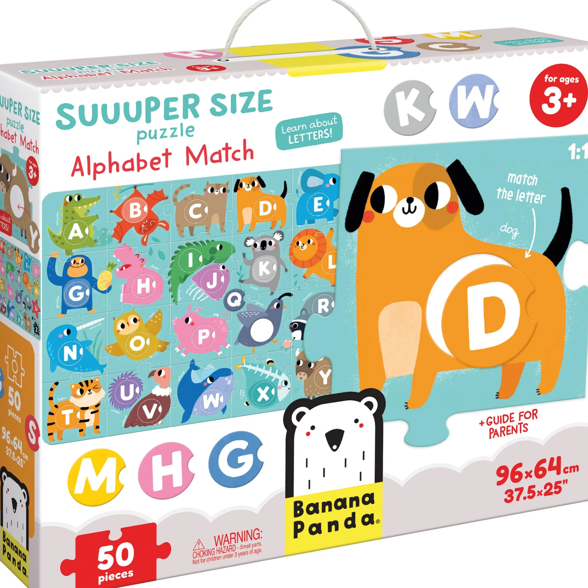Educators Resource Banana Panda Super Size Alphabet Match Floor Puzzle - 50 pc* Puzzles