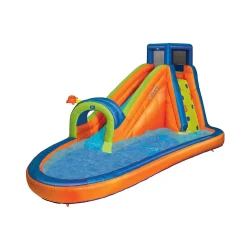 Flat River Group Banzai Pipeline Inflatable Water Park, Outdoor Backyard Water Slide* Swimming Pools & Water Toys|Social & Emotional Skills