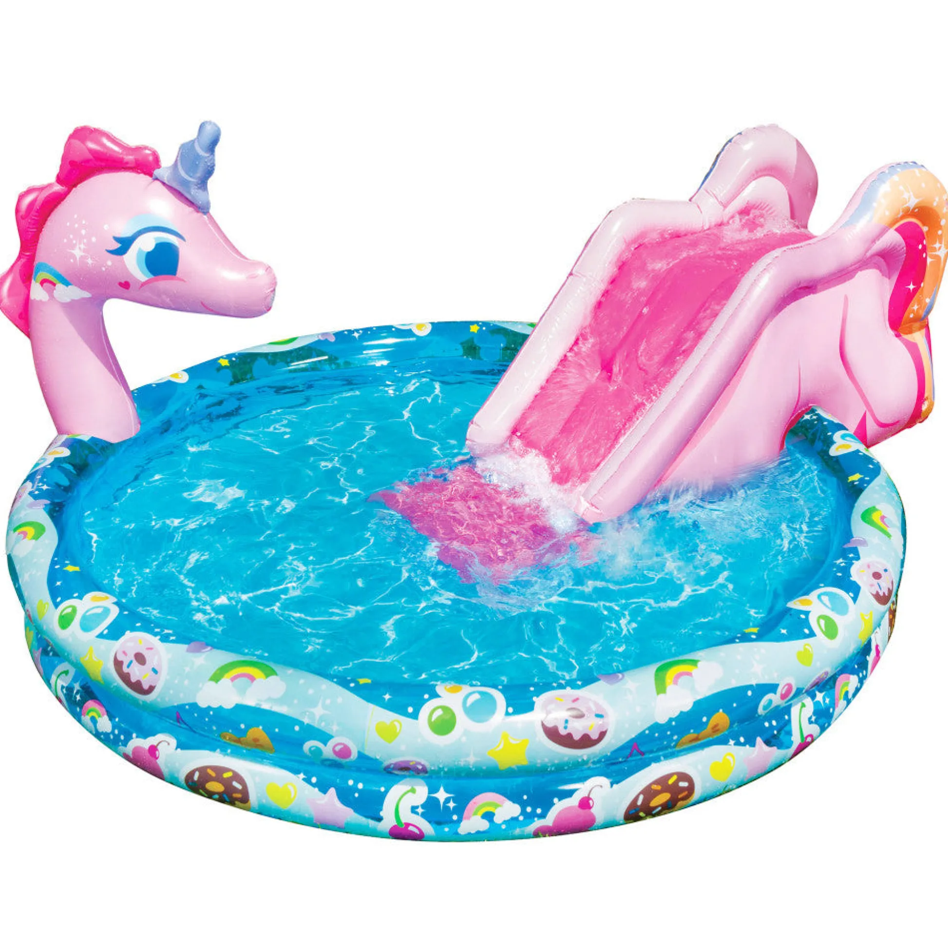 Flat River Group Banzai Spray 'N Splash Unicorn Inflatable Water Slide and Pool* Swimming Pools & Water Toys|Social & Emotional Skills