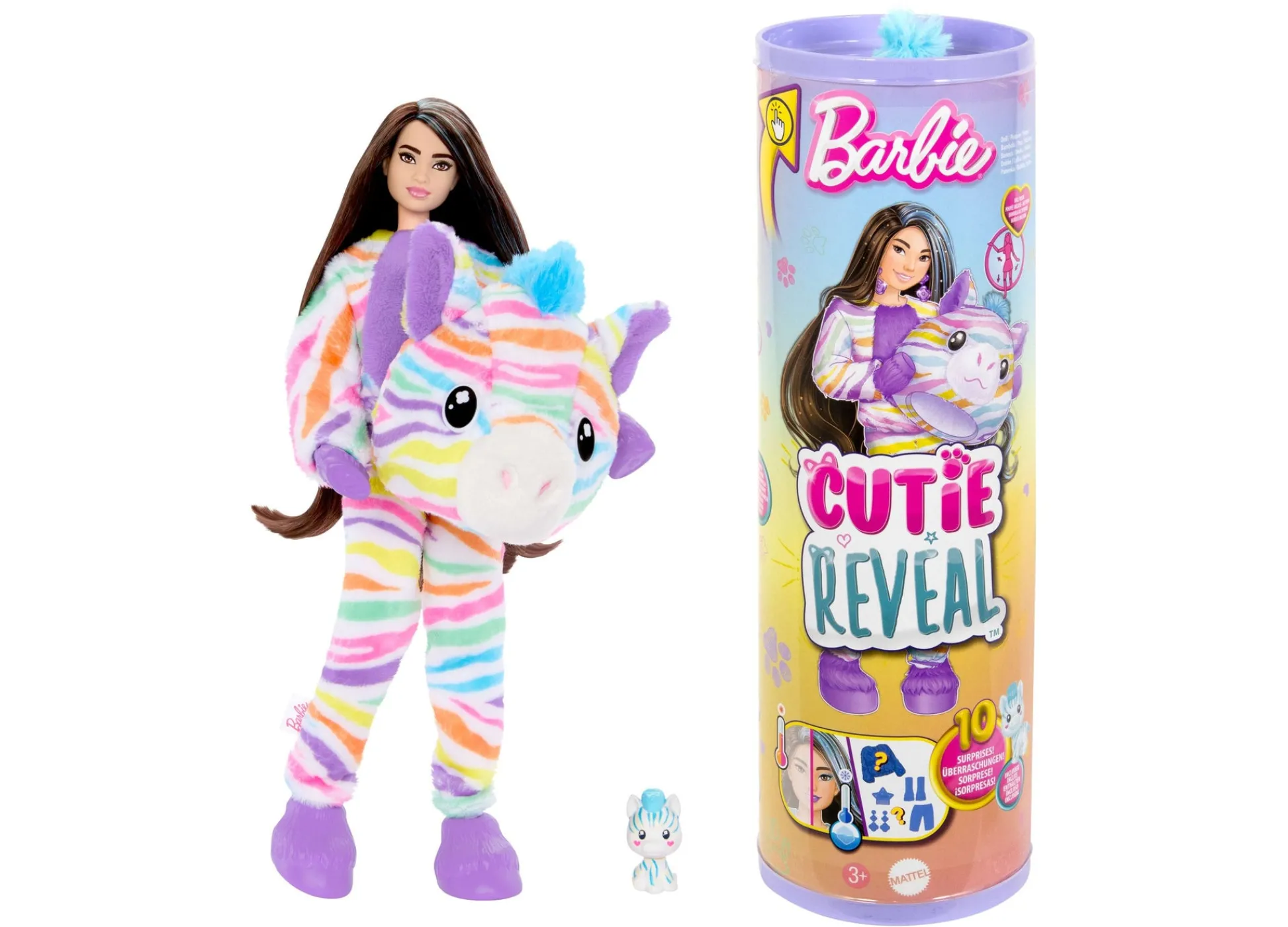 Macy's - Supplier Barbie Cutie Reveal Zebra Doll - Color Dream Series with 10 Surprises* Fashion Dolls|Stuffed Animals & Plush Toys