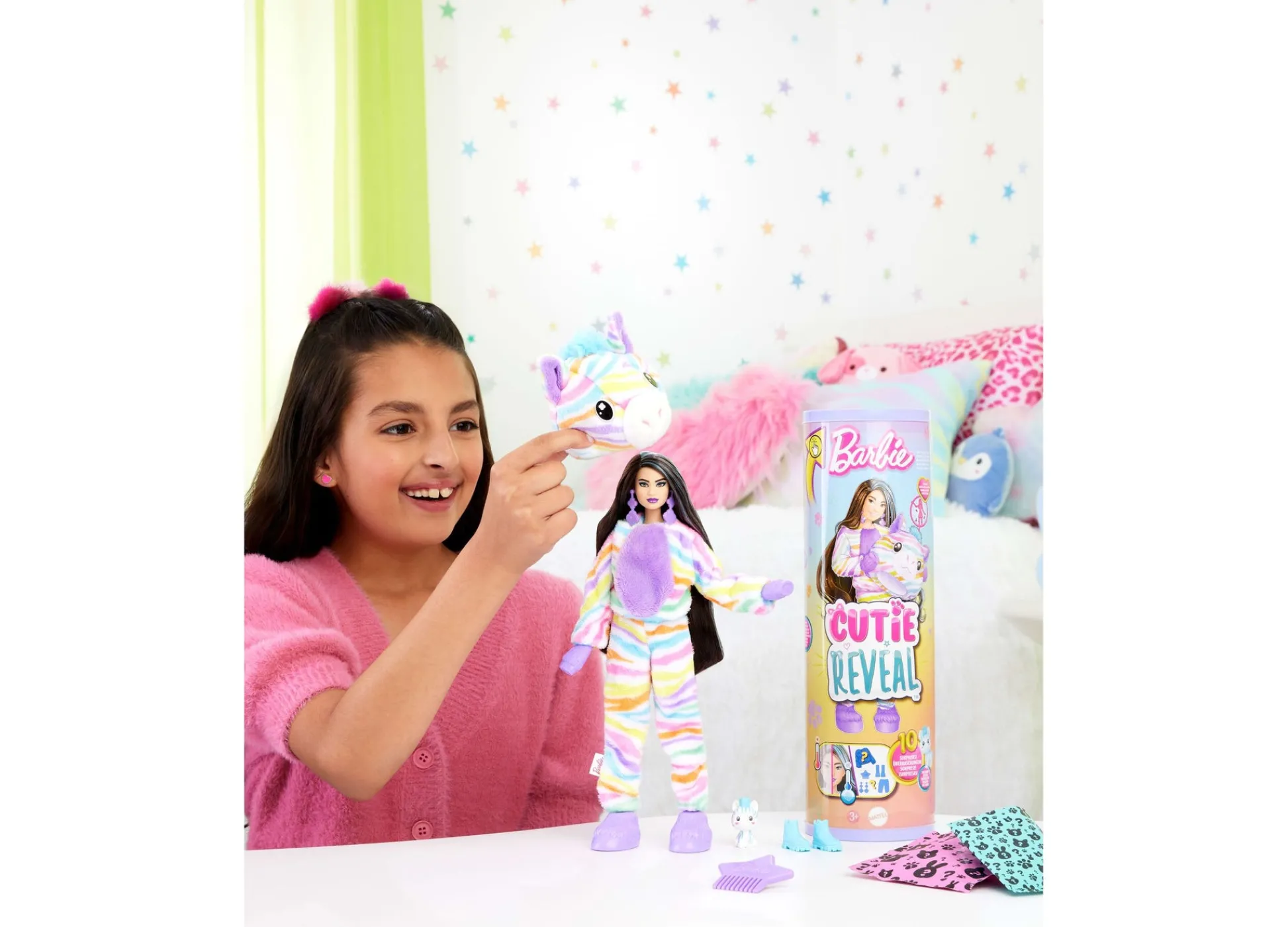 Macy's - Supplier Barbie Cutie Reveal Zebra Doll - Color Dream Series with 10 Surprises* Fashion Dolls|Stuffed Animals & Plush Toys