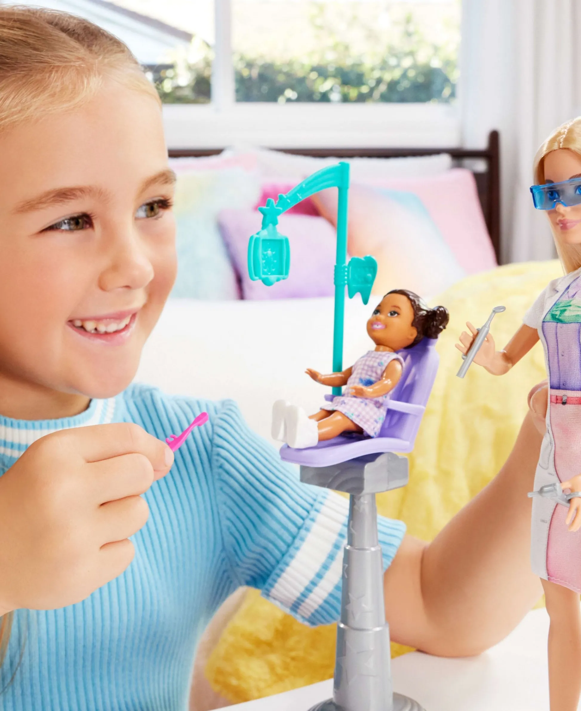 Macy's - Supplier Barbie Dentist Playset with Blonde Doll, Kid Patient, and Dental Accessories* Stuffed Animals & Plush Toys
