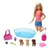 Macy's - Supplier Barbie Doll with Puppy Bath Playset - Interactive Grooming Fun* Social & Emotional Skills|Stuffed Animals & Plush Toys