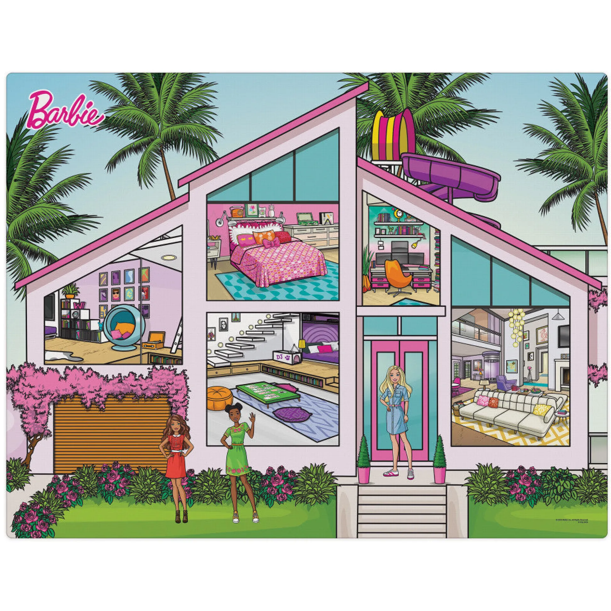 Flat River Group Barbie Dream House Jumbo Imaginmat with Playful Pups* Stuffed Animals & Plush Toys