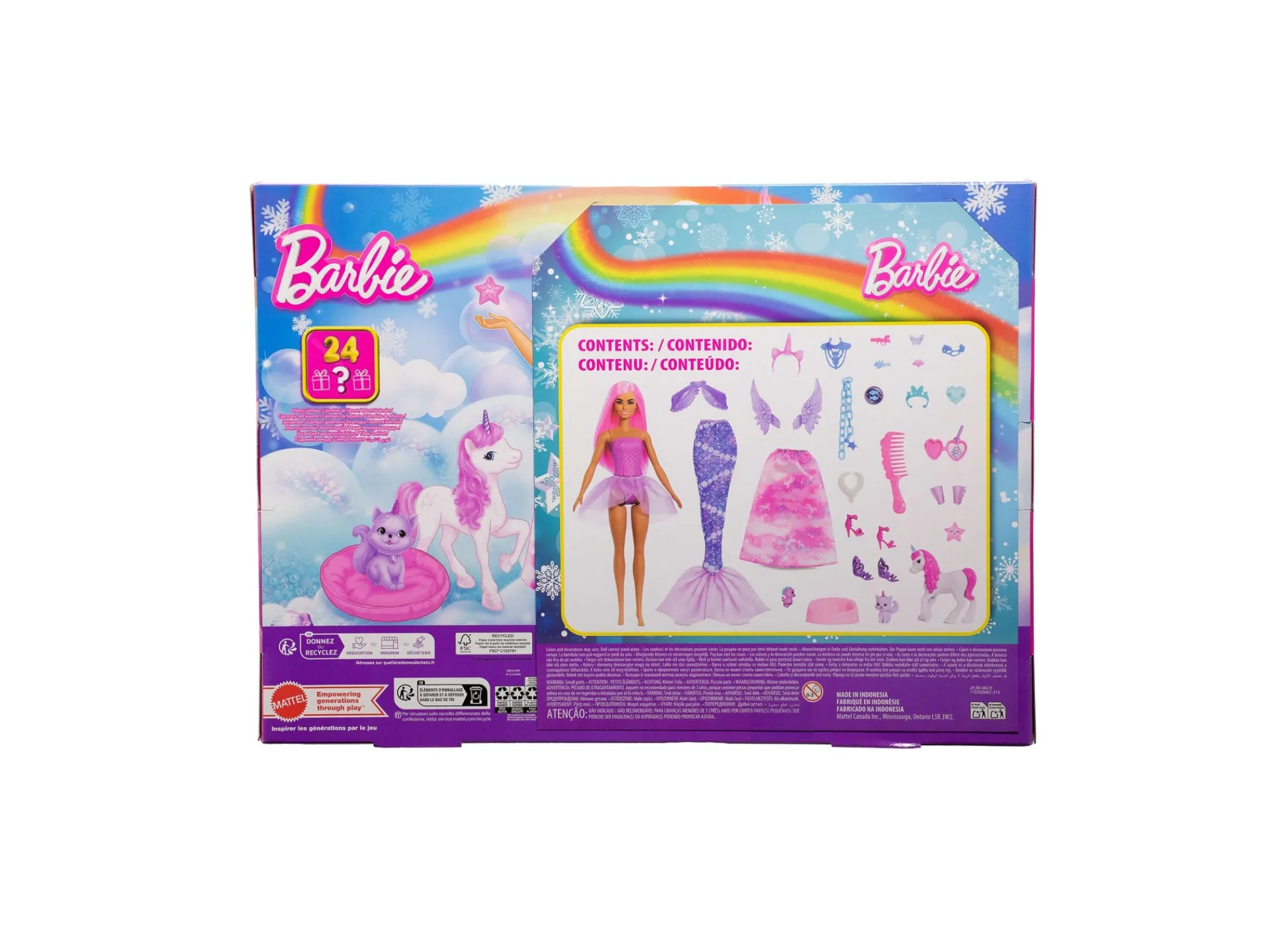 Macy's - Supplier Barbie Fantasy-Themed Advent Calendar with Pink-Haired Fashion Doll and 24 Magical Accessories* Fashion Dolls|Stuffed Animals & Plush Toys
