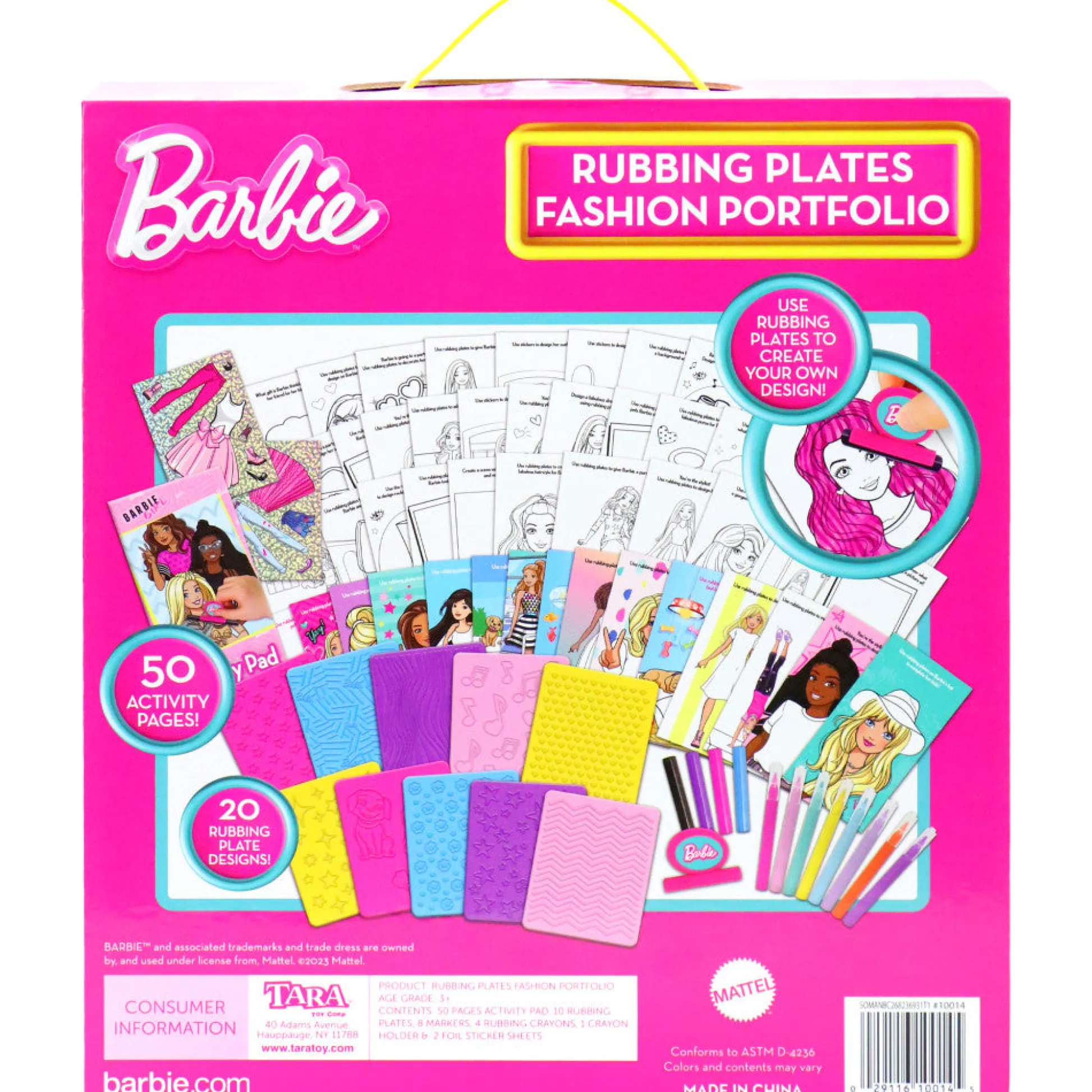 Flat River Group Barbie Fashion Creation Portfolio with Rubbing Plates by Tara Toy - Design & Customize Outfits* Drawing, Color & Painting