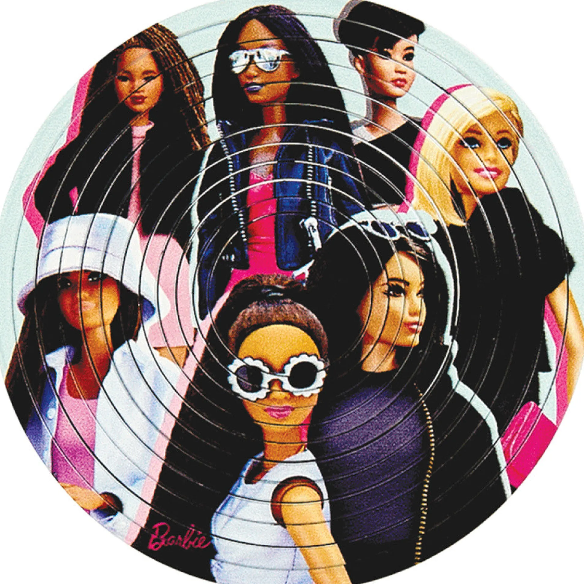 Flat River Group Barbie Fashionista Spin Flip Puzzle - 12 Ring Double-Sided Puzzle* Puzzles