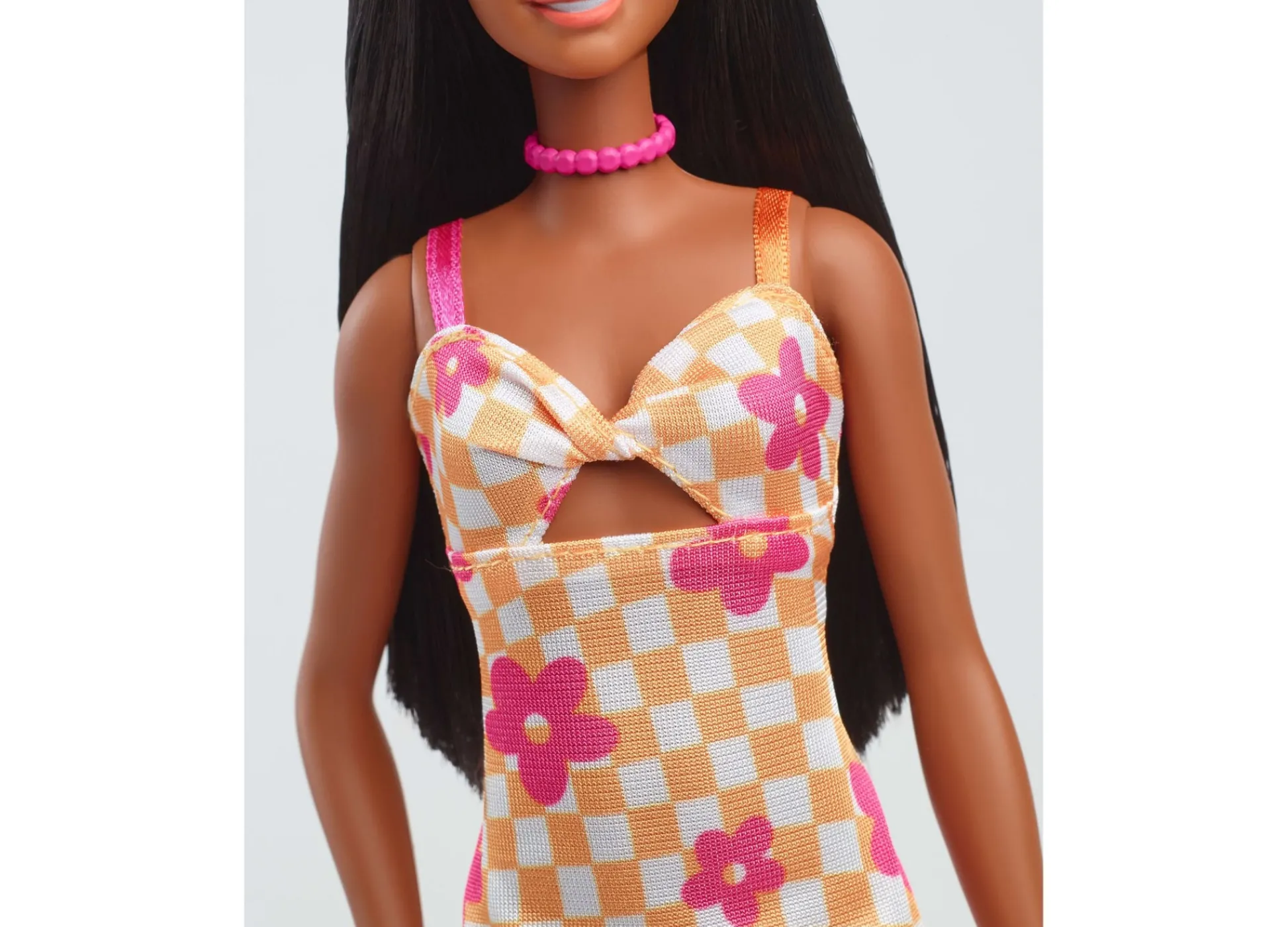 Macy's - Supplier Barbie Fashionistas Doll 233 - Flower Checkered Midi Dress* Fashion Dolls|Stuffed Animals & Plush Toys