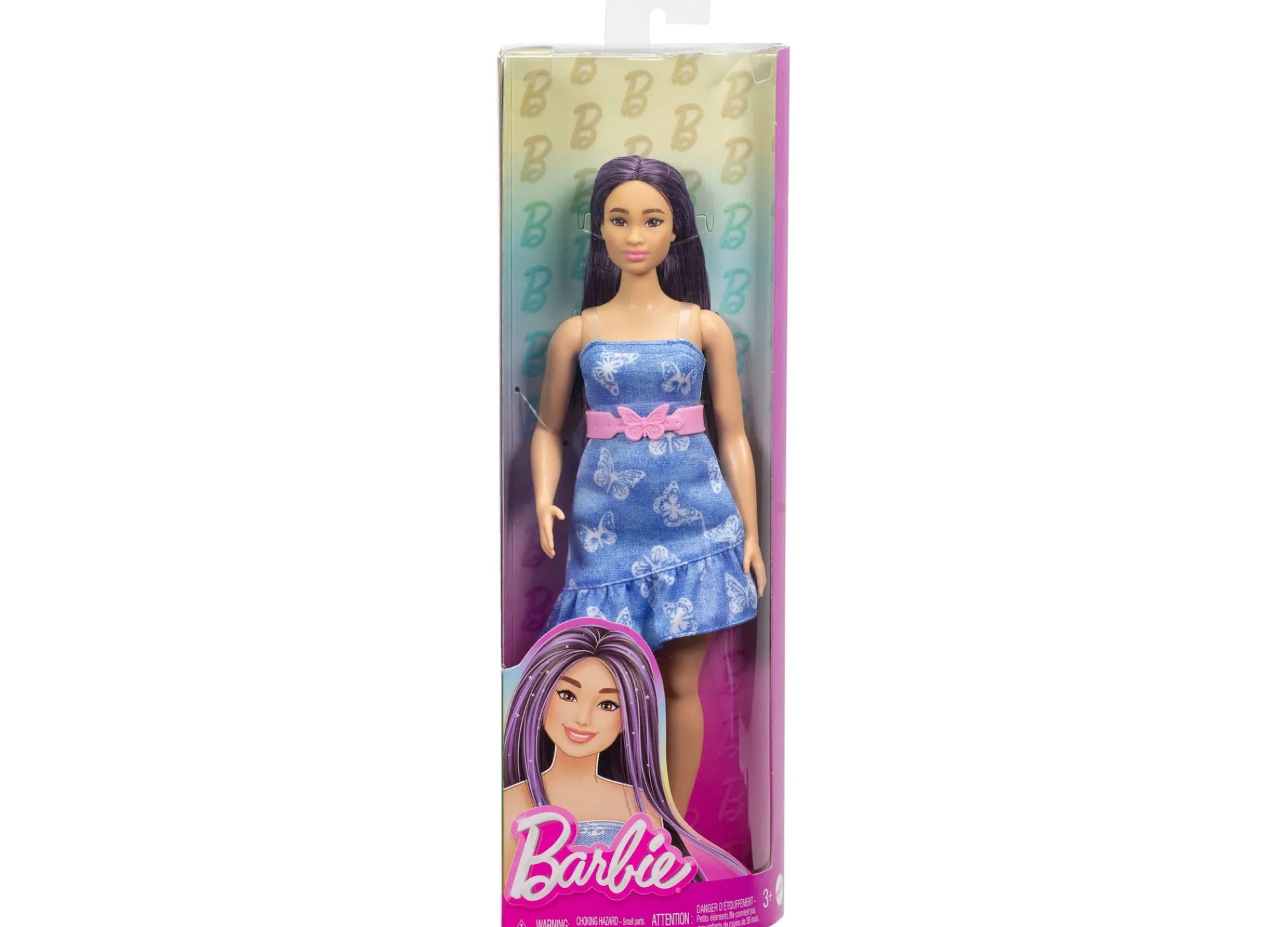 Macy's - Supplier Barbie Fashionistas Doll 231 - Purple Hair in Denim Butterfly Dress* Fashion Dolls|Stuffed Animals & Plush Toys