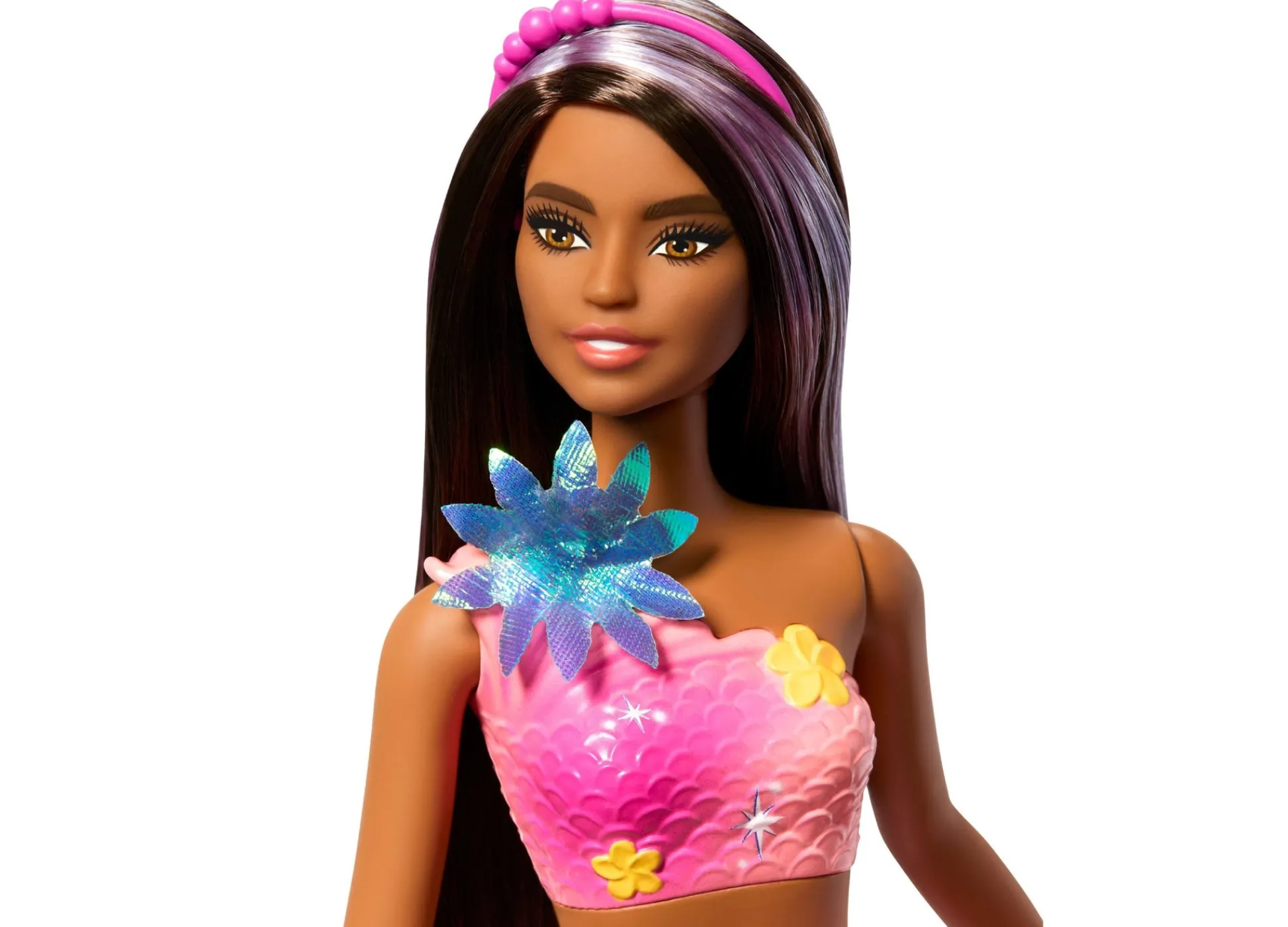 Macy's - Supplier Barbie Flower Magic Mermaid Doll with Blossoming Feature and Pearl Headband* Fashion Dolls|Stuffed Animals & Plush Toys