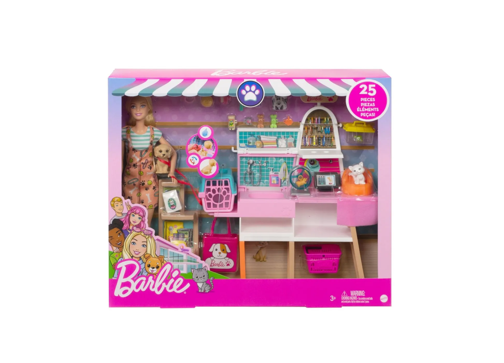 Macy's - Supplier Barbie Pet Boutique Playset - Interactive Grooming Fun* Stuffed Animals & Plush Toys