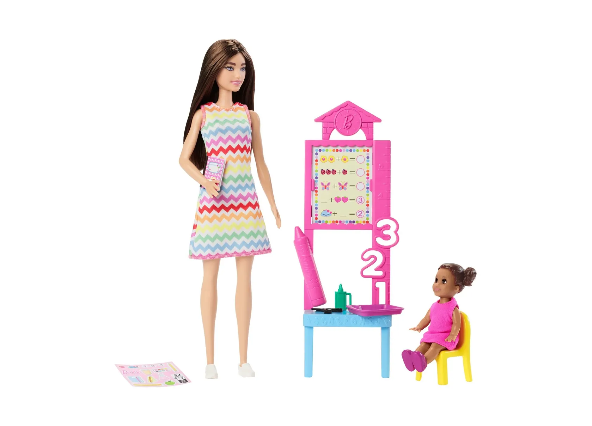 Macy's - Supplier Barbie Teacher Doll Set - Brunette with Classroom Accessories* Social & Emotional Skills|Stuffed Animals & Plush Toys