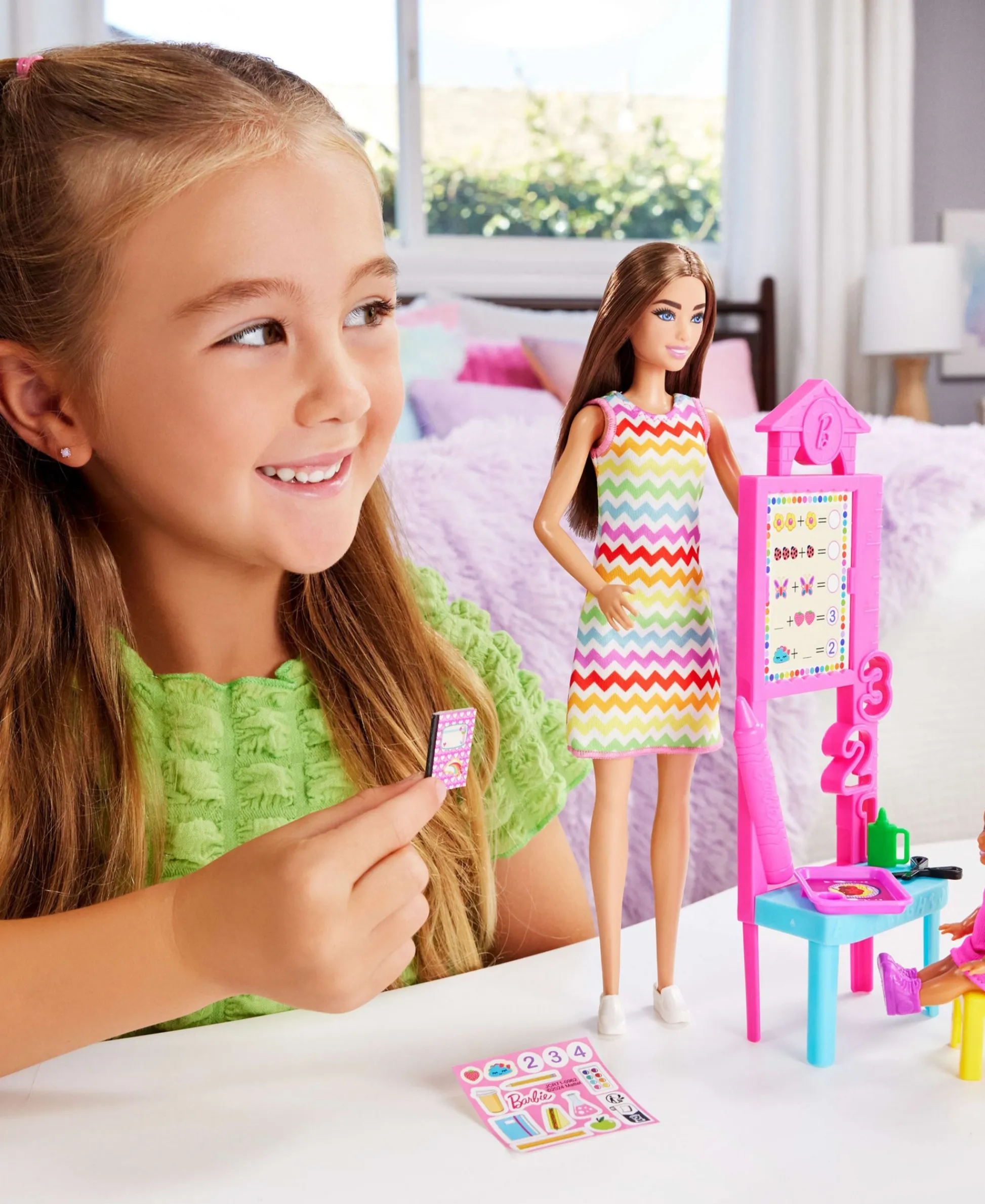 Macy's - Supplier Barbie Teacher Doll Set - Brunette with Classroom Accessories* Social & Emotional Skills|Stuffed Animals & Plush Toys