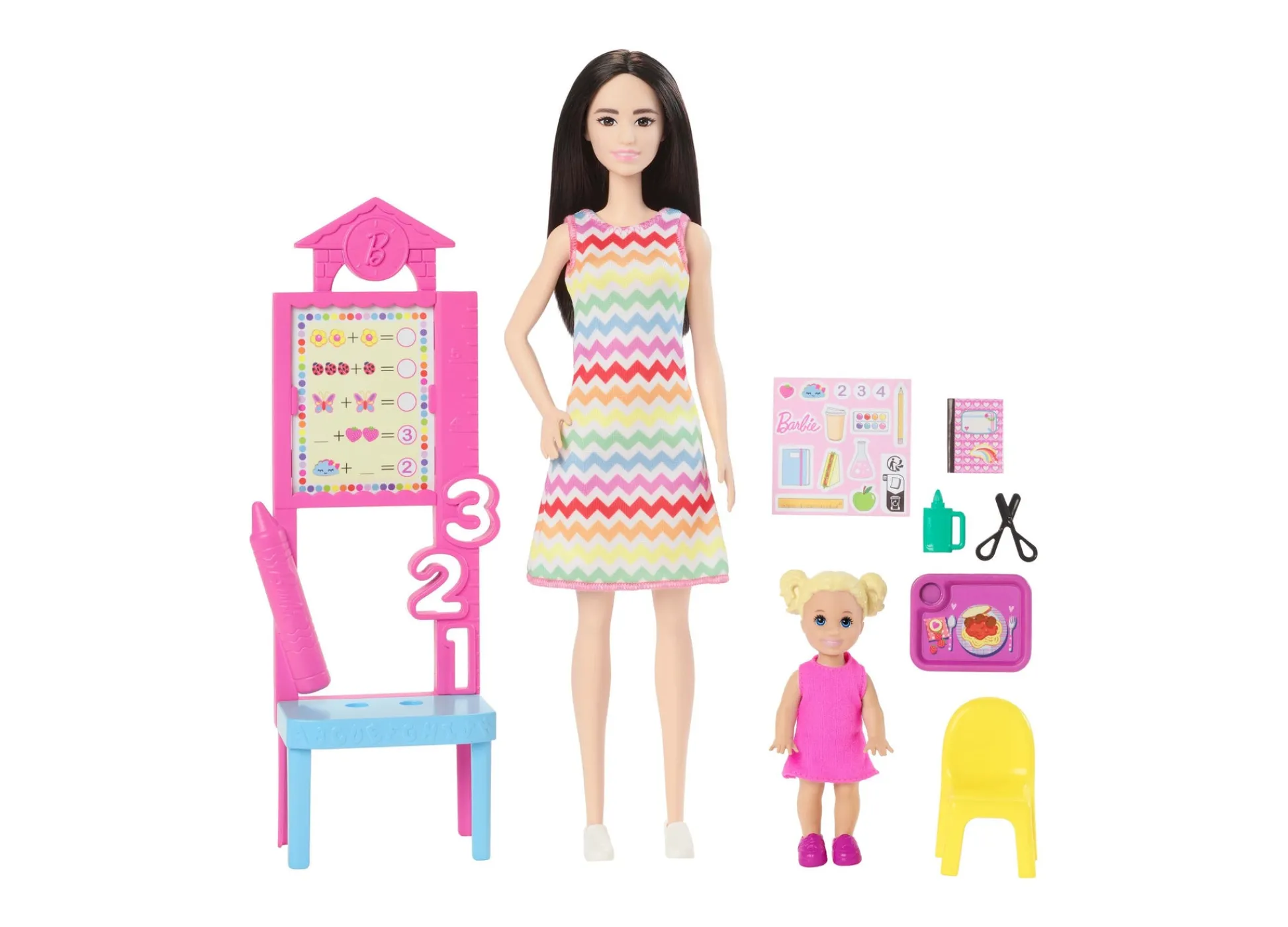 Macy's - Supplier Barbie Teacher Doll Set with Blonde Fashion Doll, Toddler Student & Classroom Accessories* Fashion Dolls|Stuffed Animals & Plush Toys