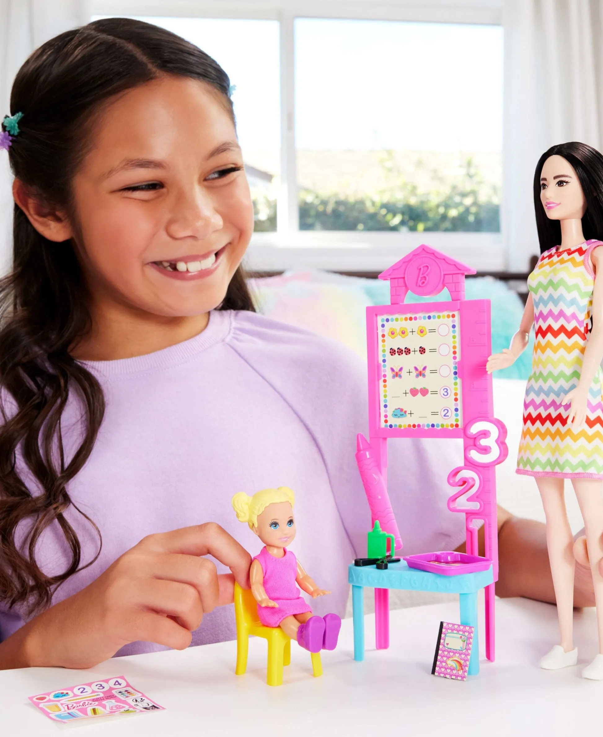 Macy's - Supplier Barbie Teacher Doll Set with Blonde Fashion Doll, Toddler Student & Classroom Accessories* Fashion Dolls|Stuffed Animals & Plush Toys