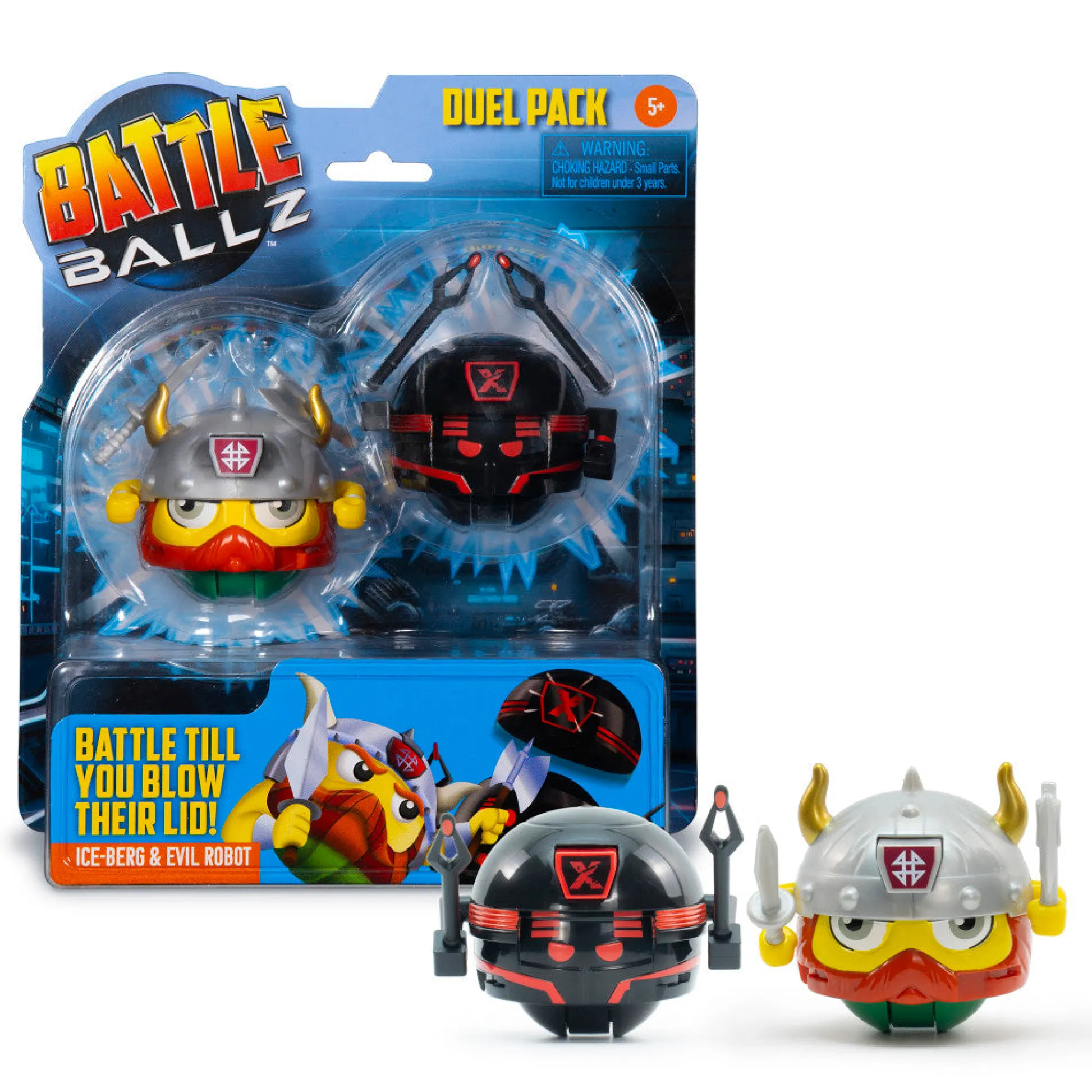 Flat River Group Battle Ballz: Duel Pack - Ice Berg & Evil Robot - Epic Warrior Showdown* Action Figures
