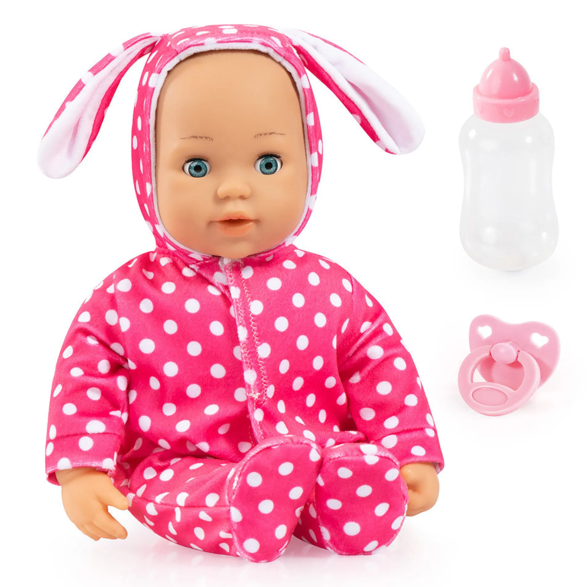 Flat River Group Bayer Design 15 inch - Anna First Words Baby Doll with Bunny Onesie* Baby Dolls|Stuffed Animals & Plush Toys