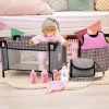 Flat River Group Bayer Design Deluxe Baby Doll Travel Bed Playset with Accessories* Social & Emotional Skills|Stuffed Animals & Plush Toys