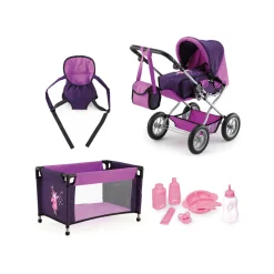 Flat River Group Bayer Design Deluxe Doll Pram Combi Grande Playset* Social & Emotional Skills|Stuffed Animals & Plush Toys