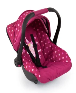 Flat River Group Bayer Design Deluxe Polka Dot Baby Doll Car Seat with Canopy* Social & Emotional Skills|Stuffed Animals & Plush Toys