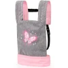 Flat River Group Bayer Design Doll Carrier, Adjustable Comfort - Grey, Pink, Butterfly* Stuffed Animals & Plush Toys