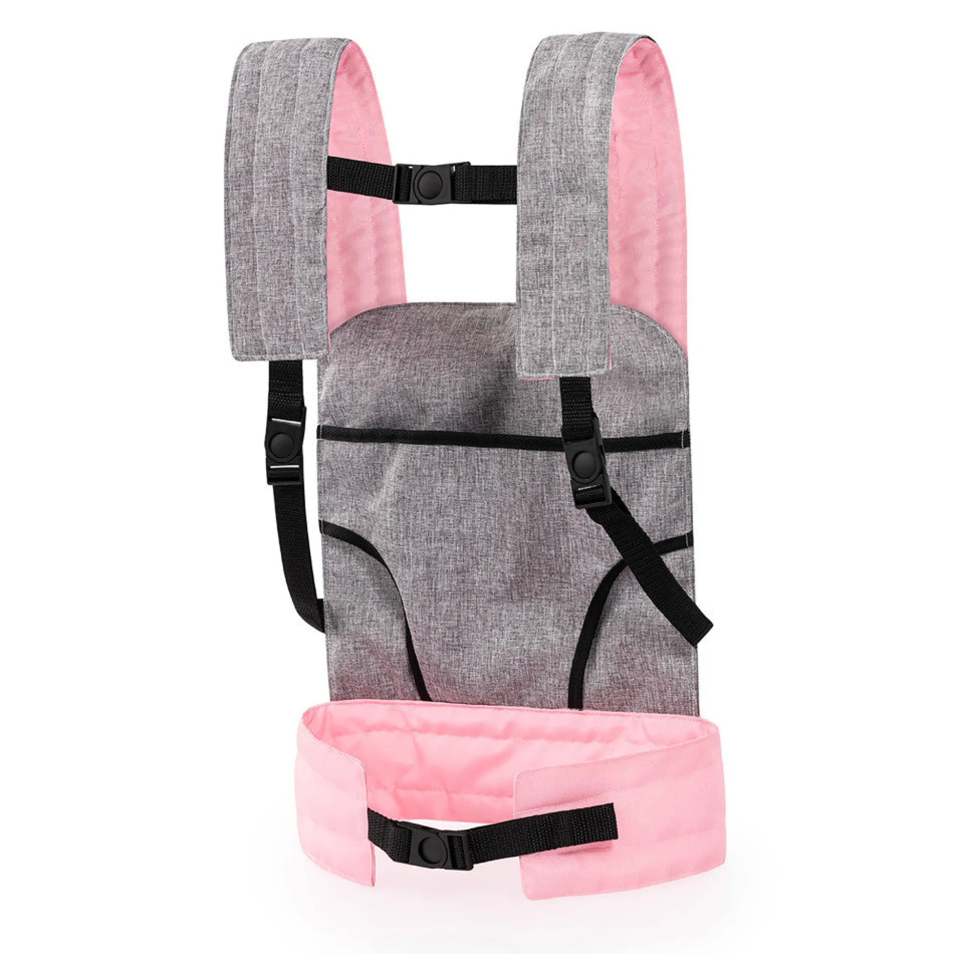 Flat River Group Bayer Design Doll Carrier, Adjustable Comfort - Grey, Pink, Butterfly* Stuffed Animals & Plush Toys