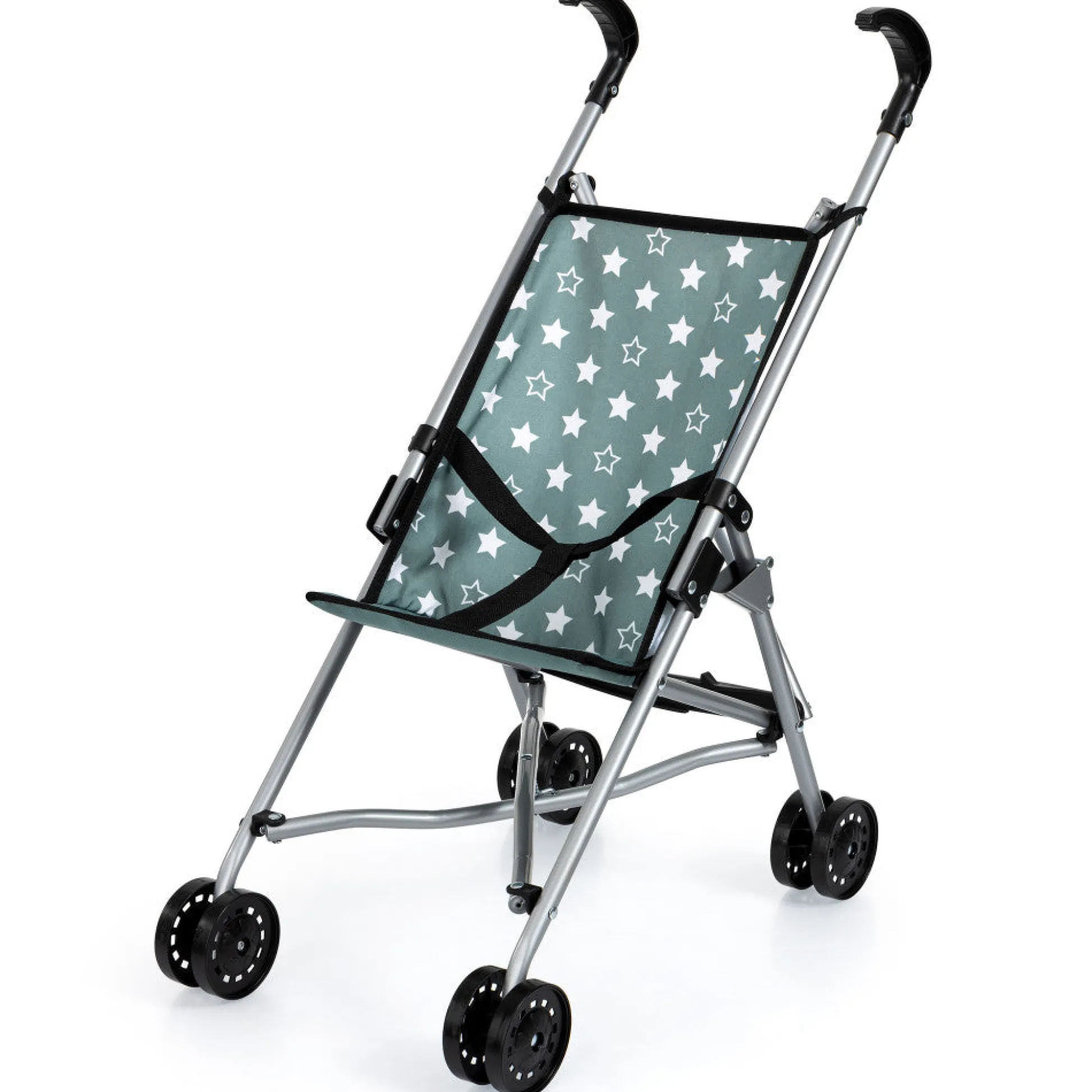 Flat River Group Bayer Design Doll Umbrella Stroller, Green & White Stars, Ages 3+* Stuffed Animals & Plush Toys