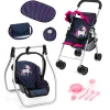 Flat River Group Bayer Design Dolls: 11 Piece Stroller Set - Navy, Pink, Hearts, Unicorn* Stuffed Animals & Plush Toys