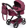 Flat River Group Bayer Design Dolls: Pram Xeo - Burgundy with White Stars and Unicorn Motif* Stuffed Animals & Plush Toys