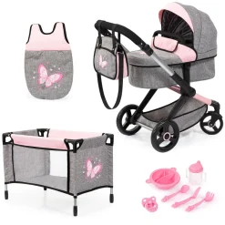 Flat River Group Bayer Design Fairy-Themed Doll Pram and Care Set - 10 Piece Mega Set* Stuffed Animals & Plush Toys