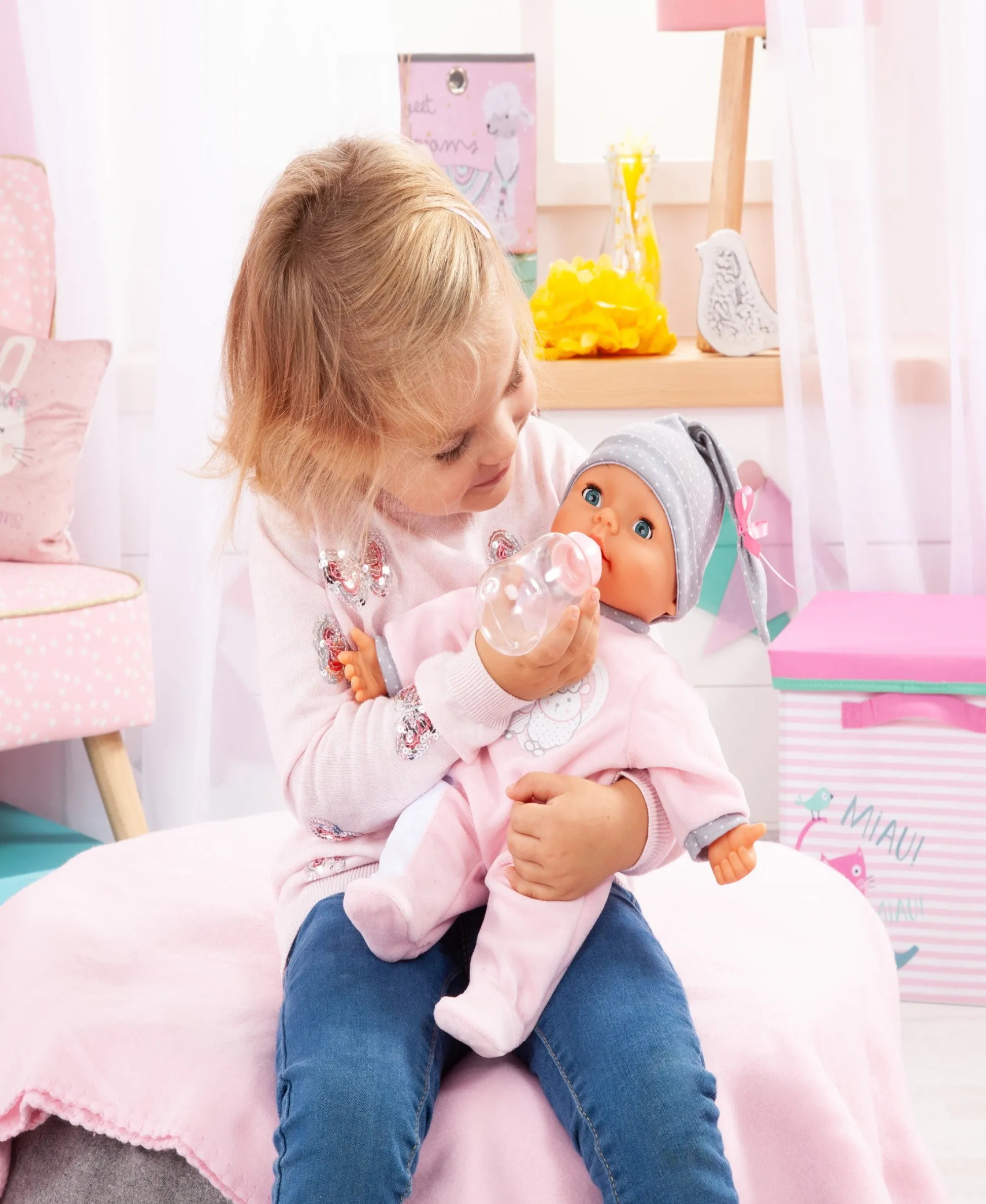 Flat River Group Bayer Design My Piccolina 15" Interactive Baby Doll - Sleepy Eyes* Social & Emotional Skills|Interactive Dolls & Pets
