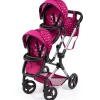 Flat River Group Bayer Design Neo Twin Doll Pram, Hot Pink & Polka Dots, Fairy Theme, Ages 3+* Stuffed Animals & Plush Toys