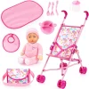 Flat River Group Bayer Design Pink Unicorn Umbrella Stroller Doll Set for Kids Ages 3+* Stuffed Animals & Plush Toys