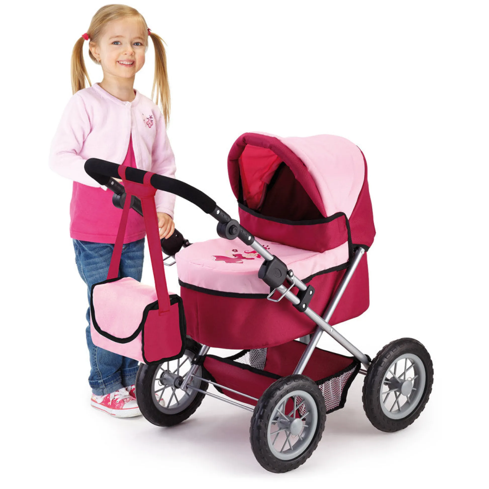 Flat River Group Bayer Design Trendy Doll Pram Stroller - Adjustable and Foldable* Stuffed Animals & Plush Toys