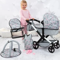 Flat River Group Bayer Design Xeo Dolls Pram and Accessories Set - Playtime Magic* Social & Emotional Skills|Stuffed Animals & Plush Toys