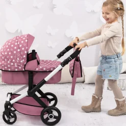 Flat River Group Bayer Design Xeo Pram Playset for Dolls - Pink, White, Stars* Stuffed Animals & Plush Toys