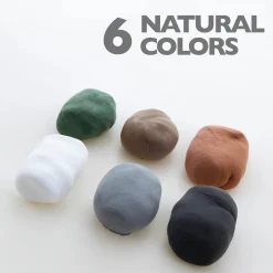Educators Resource BAZIC Natural Earth Tones Air Dry Modeling Clay Set - 0.5 oz, 24 Packs* Clay, Dough & Sand Art