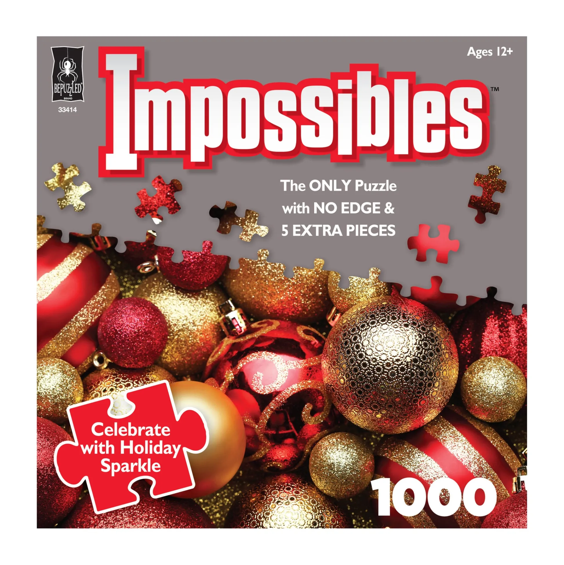 AreYouGame Be Puzzled Celebrate with Holiday Sparkle Jigsaw Puzzle - 1000 pc* Puzzles