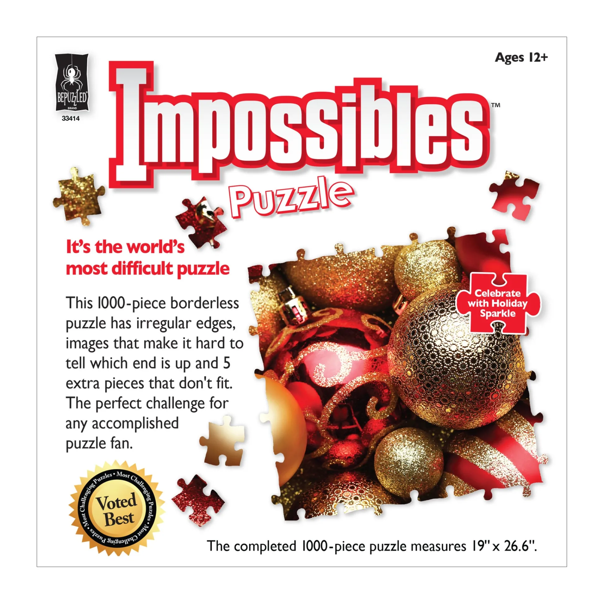 AreYouGame Be Puzzled Celebrate with Holiday Sparkle Jigsaw Puzzle - 1000 pc* Puzzles