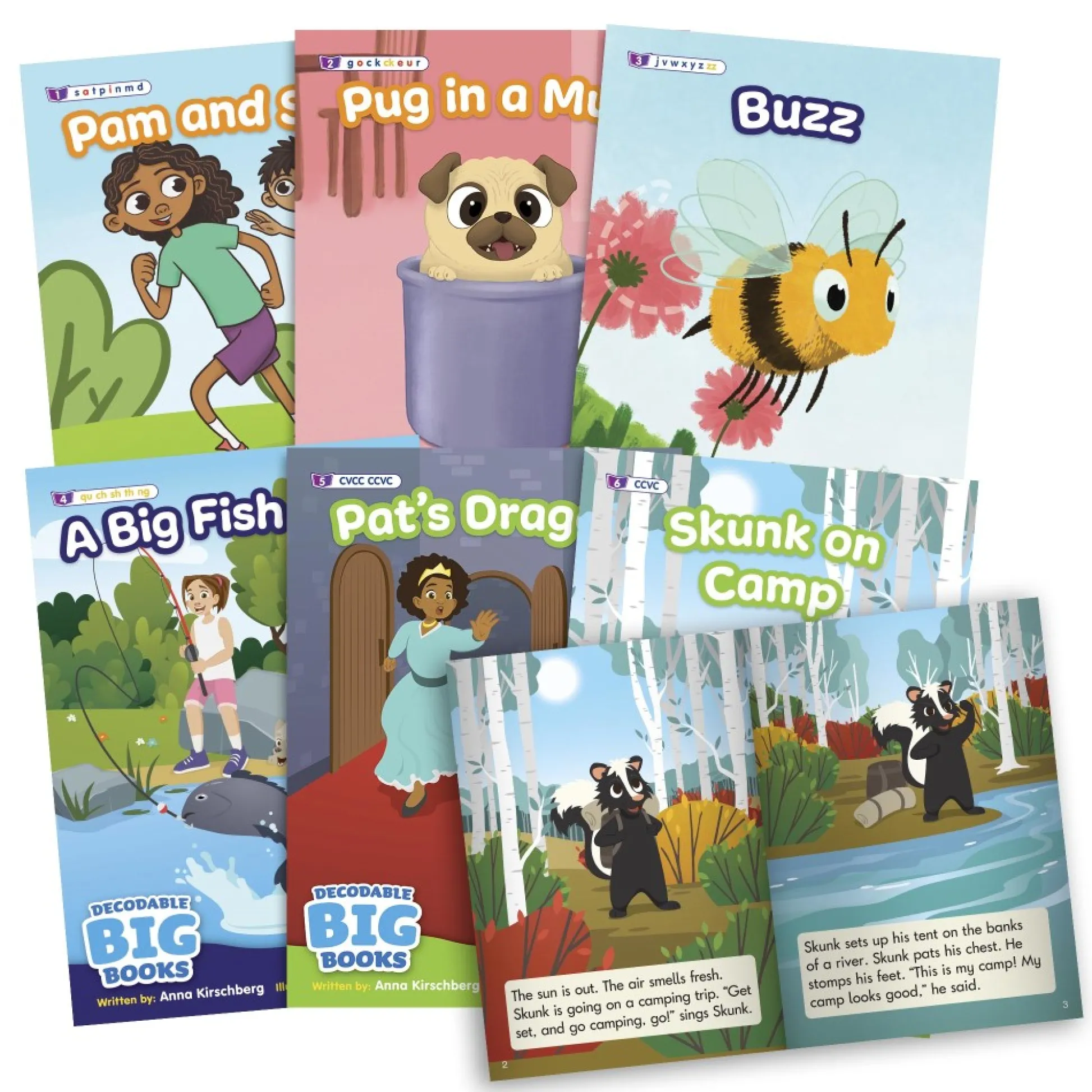Flat River Group Beanstalk Books: Decodable Big Books Fiction Set - 6 XL Books*Kids Reading, Writing & Speech|Kids Books