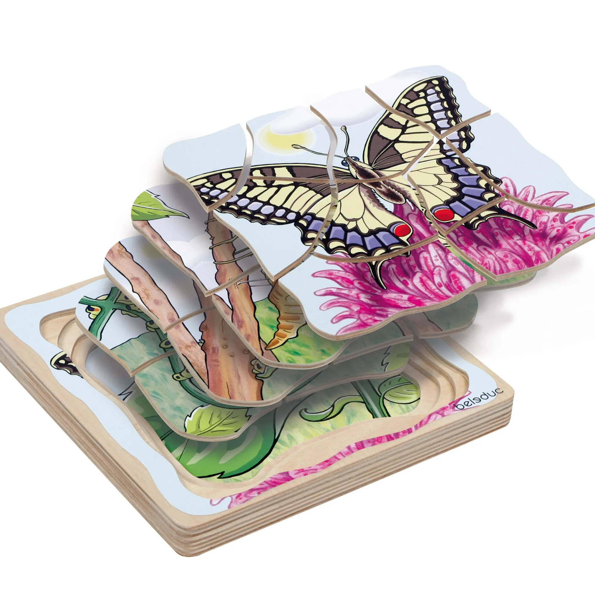Educators Resource Beleduc Layer Puzzle - Transformative Butterfly Lifecycle* Puzzles|Preschool Education Toys & Activities
