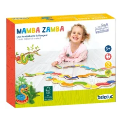 Educators Resource Beleduc Mamba Zamba Colorful Snake Domino Game* Dominoes & Tiles Games