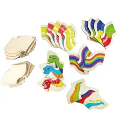 Educators Resource Beleduc Mamba Zamba Colorful Snake Domino Game* Dominoes & Tiles Games