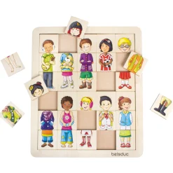 Educators Resource Beleduc Match & Mix Cultural Kids Wooden Puzzle - 30 pc* Puzzles|Social & Emotional Skills