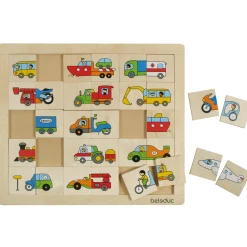 Educators Resource Beleduc Match & Mix Transport Wooden Puzzle - 30 pc* Puzzles